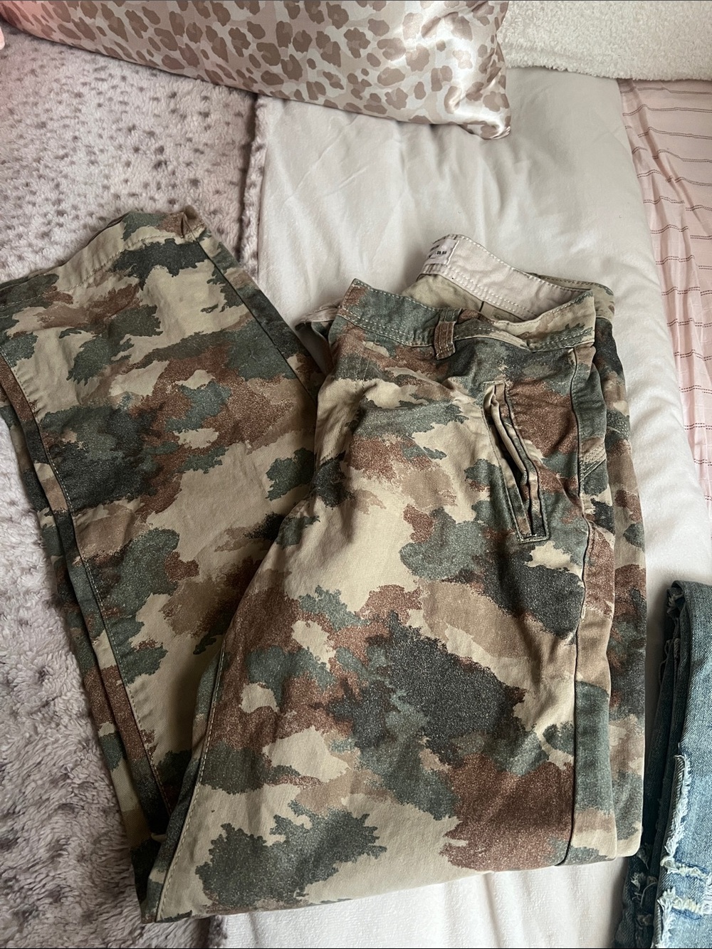 COTTON ON Camo Print Casual Pants - Green/Brown/Tan
